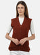Women Rust Solid Cardigan