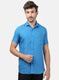 Men Blue Stripe Linen Shirt