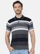 Mens NAvy Blue Stripe T-Shirt