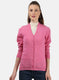 Women Pink Solid Cardigan