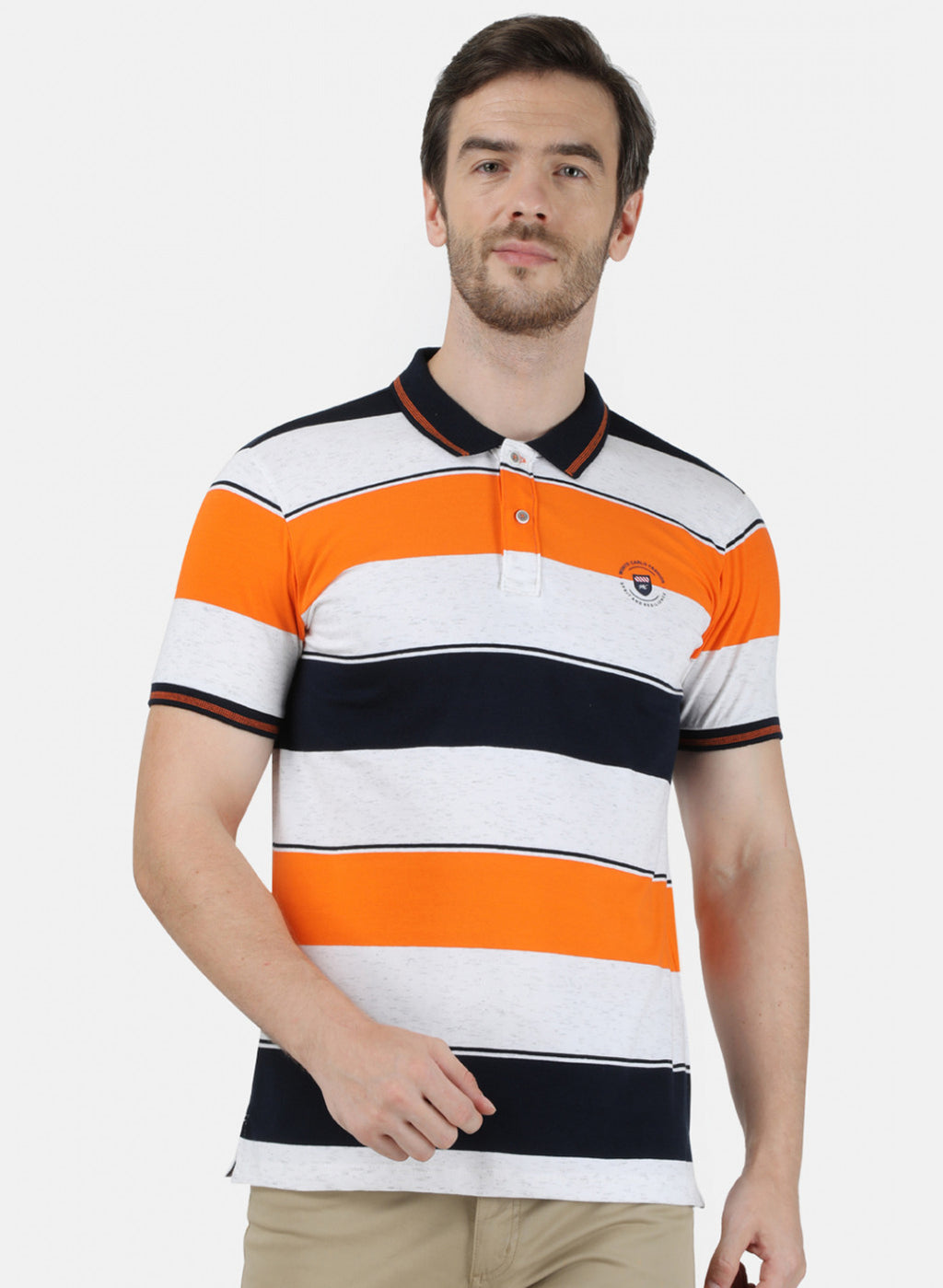Mens Orange Stripe T-Shirt