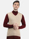 Men Beige Solid Sweater