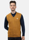 Men Gold Self Sweater