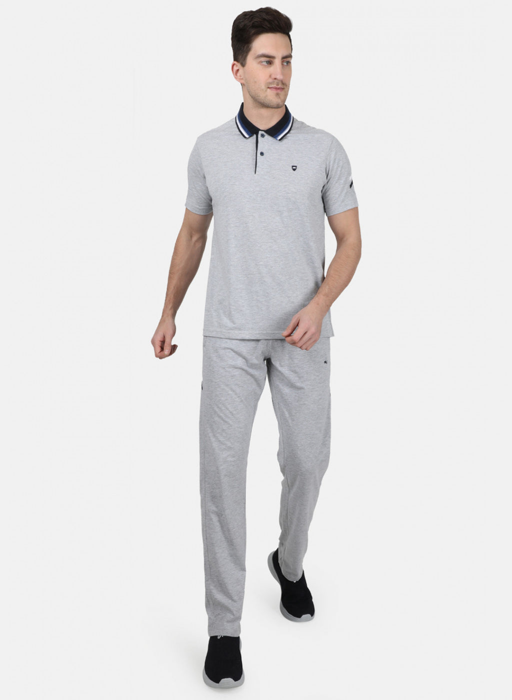 Mens Grey Stripe Lower Set