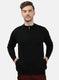 Men Black Solid Pullover