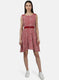 Womens Red Printed Dress