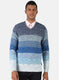Men Grey & Blue Solid Pullover