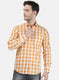 Mens Orange Check Shirt