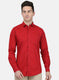 Mens Red Solid Shirt