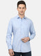 Mens Sky Blue Solid Shirts