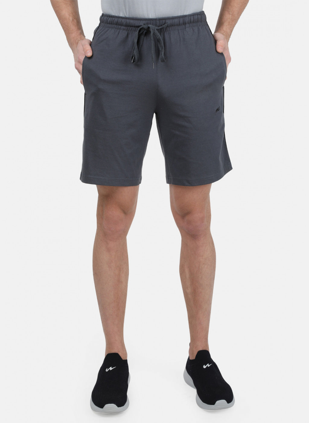 Mens Grey Plain Bermuda