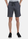 Mens Grey Plain Bermuda