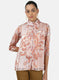 Womens Orange Printed Top