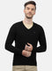 Men Black Solid Pullover