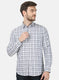 Mens White Check Shirt