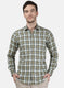 Mens Beige Check Shirt