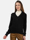 Women Black Solid Cardigan