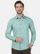 Mens Green Printed Shirt