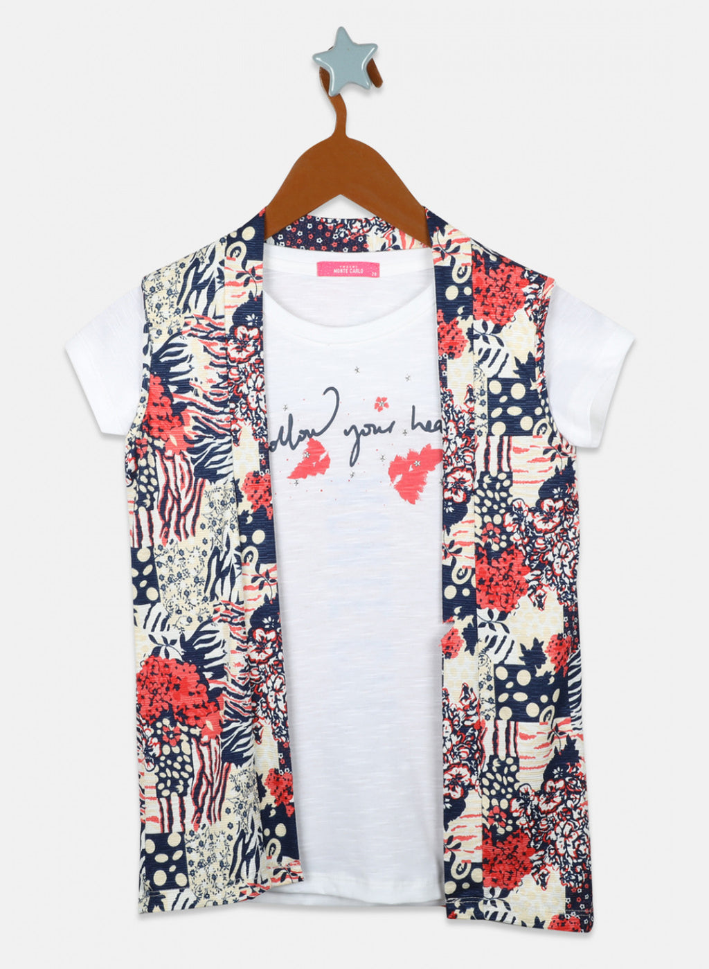 Girls Multi Color Printed Top