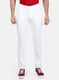 Mens White Narrow Denim