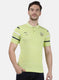 Mens Green Printed Collar T-Shirts