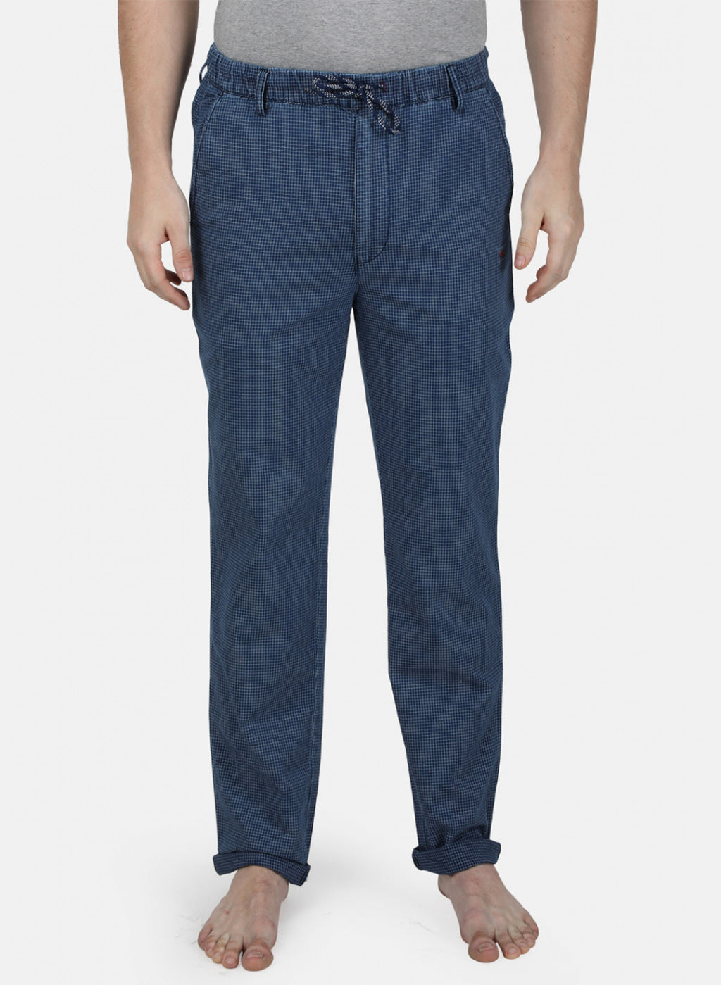 Mens Blue Check Lower