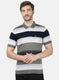 Mens Grey Stripe T-Shirt