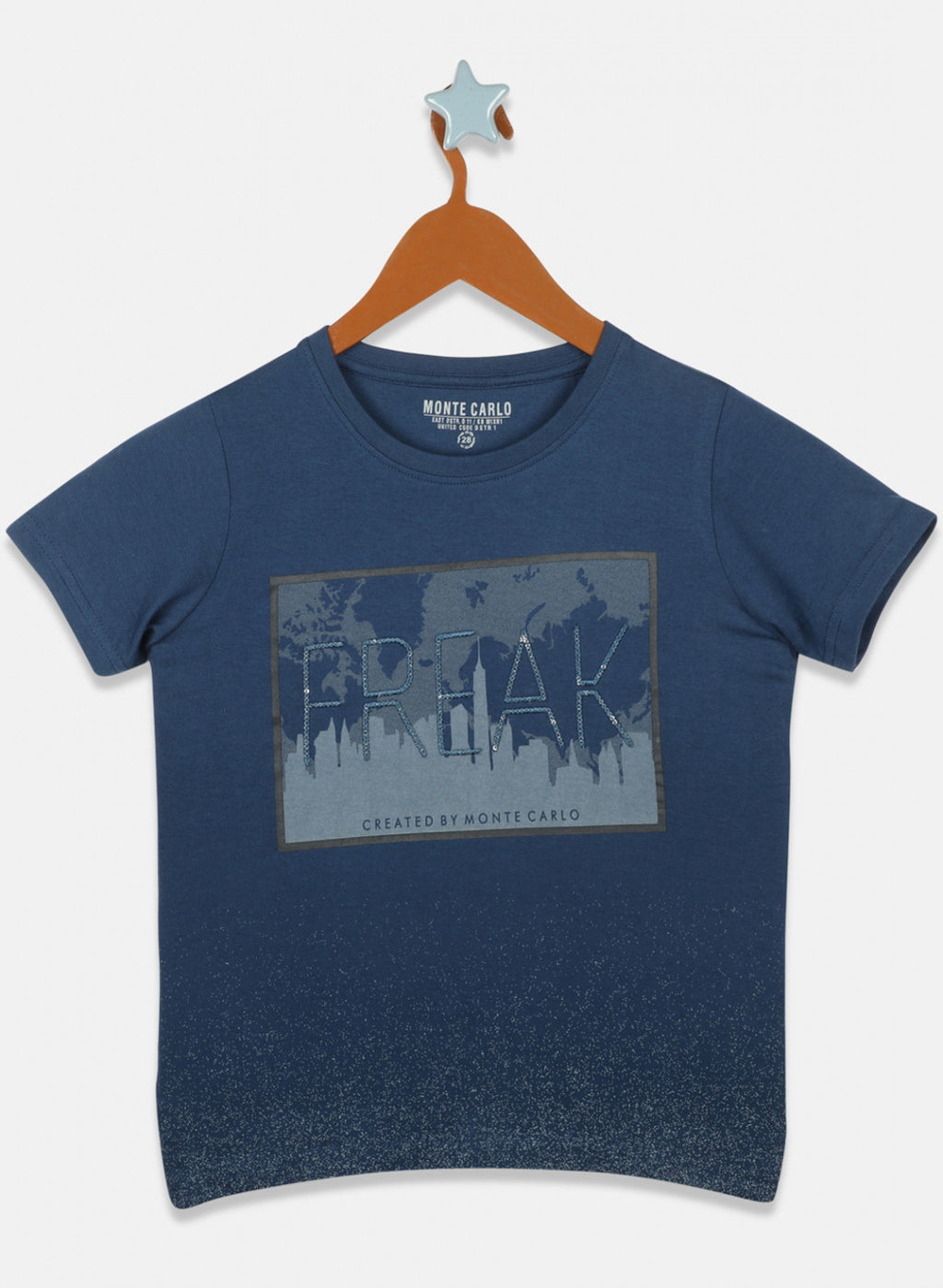 Boys Blue Printed T-Shirts