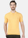 Mens Yellow Plain T-Shirt