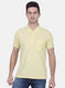 Mens Yellow Plain T-Shirt
