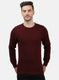 Men Maroon Solid Pullover
