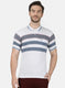 Mens White Stripe T-Shirt
