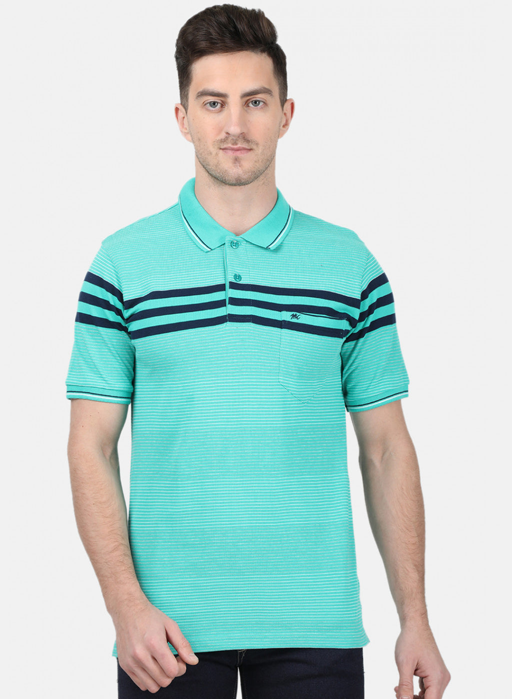 Mens Green Stripe T-Shirt