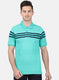 Mens Green Stripe T-Shirt