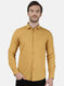 Mens Mustard Printed Shirt
