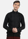 Men Black Solid Pullover