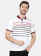 Mens White Stripe T-Shirt