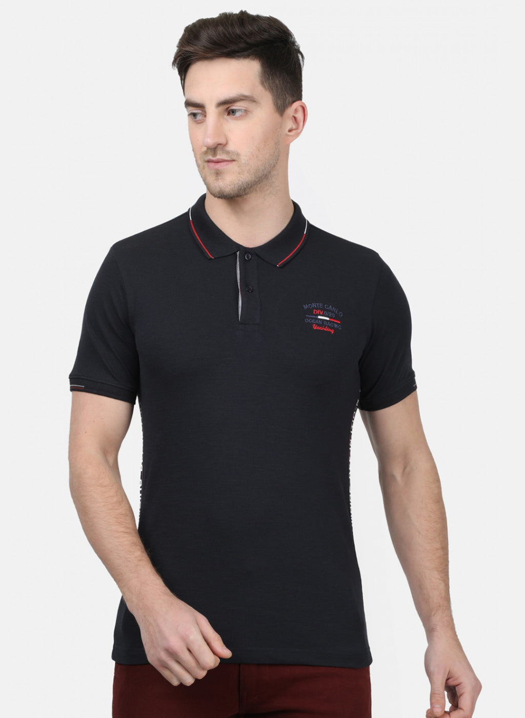 Mens NAvy Blue Plain T-Shirts