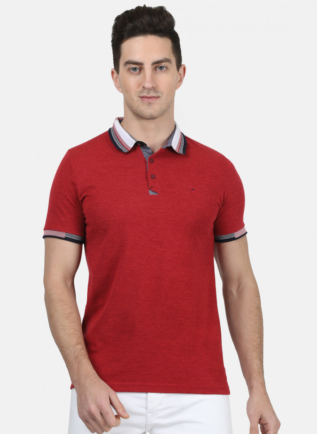 Mens Maroon Stripe T-Shirt