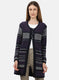 Women Purple Solid Cardigan