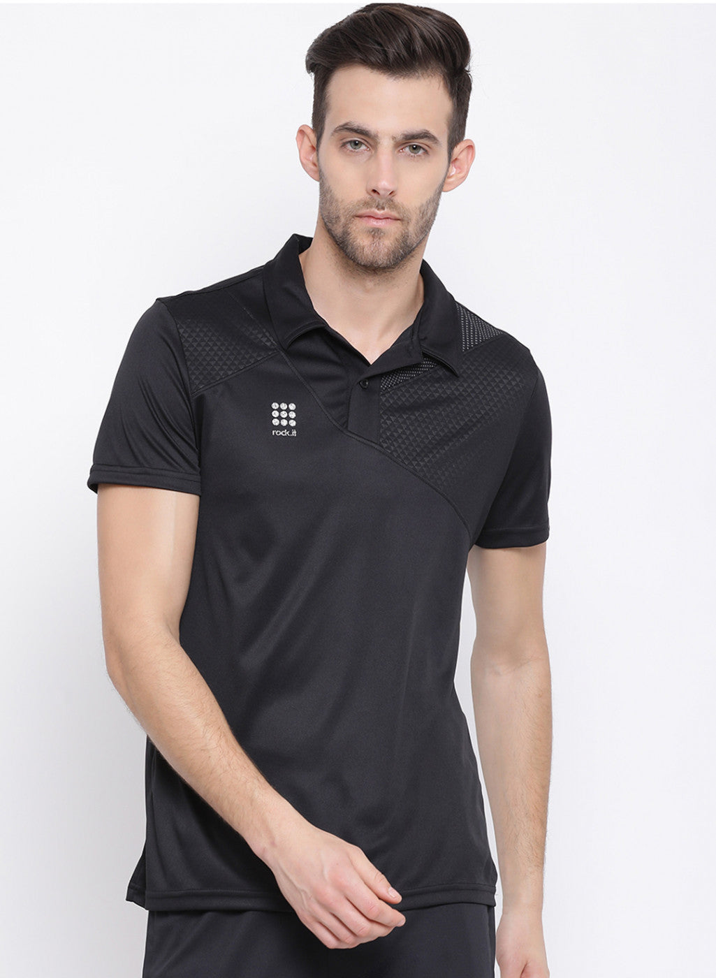 Rock.it Black Collar Regular Fit T-Shirt