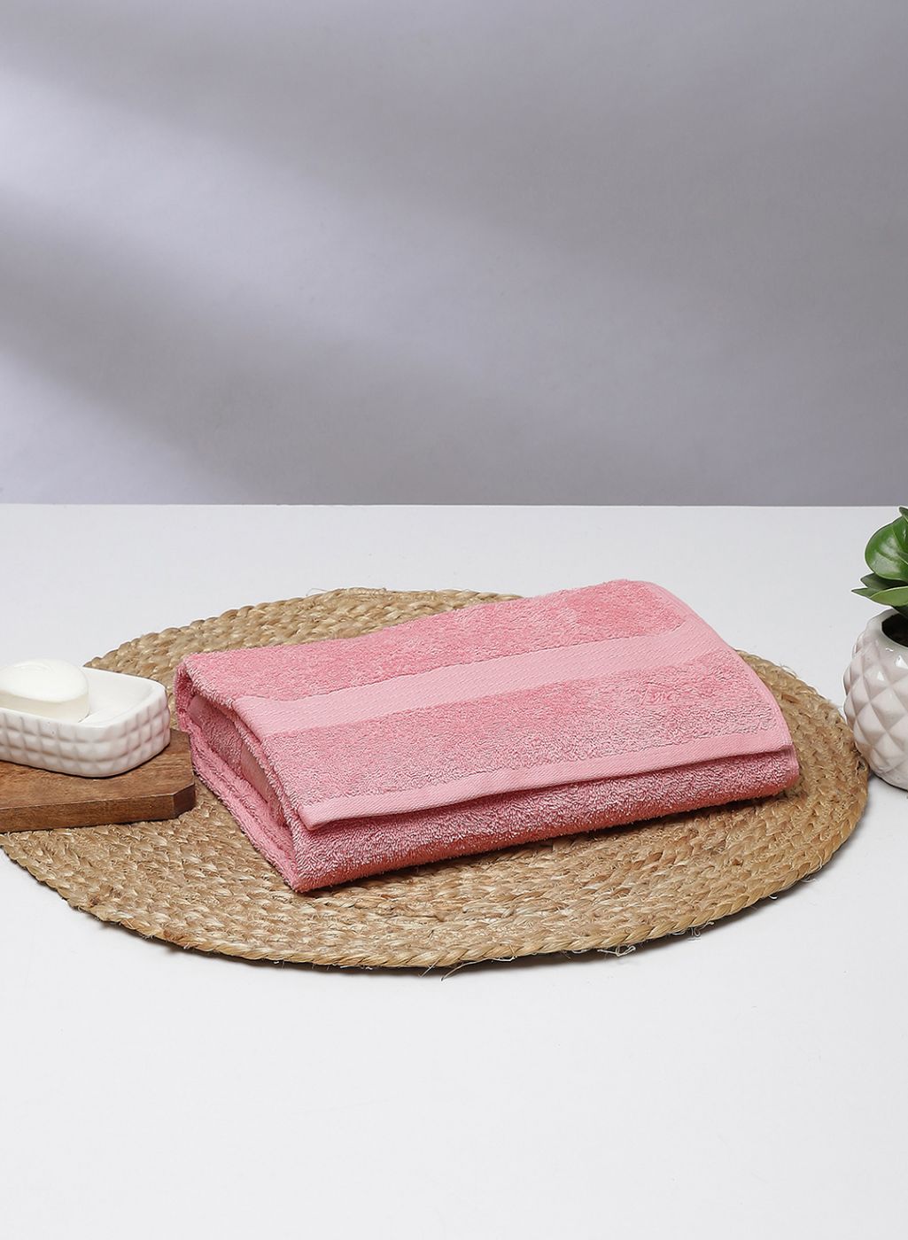 Pink Cotton 400 GSM Bath Towel