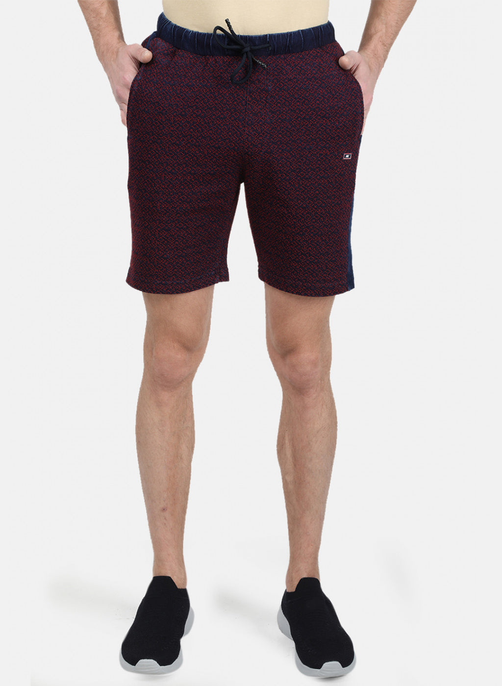 Mens Red Slim Bermuda