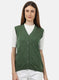 Women Olive Solid Cardigan