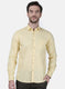 Mens Yellow Printed Shirt