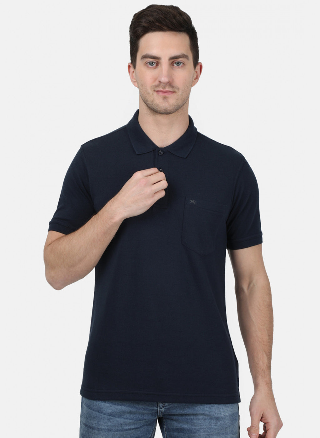 Mens NAvy Blue Plain T-Shirt