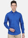 Mens Blue Solid Shirt