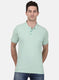 Mens Light Green Plain T-Shirt