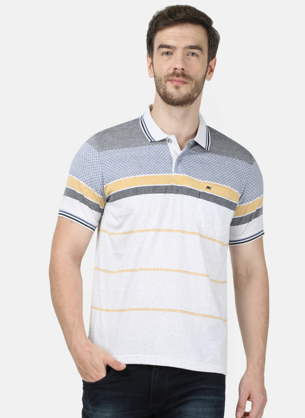 Mens Multi Color Stripe T-Shirt