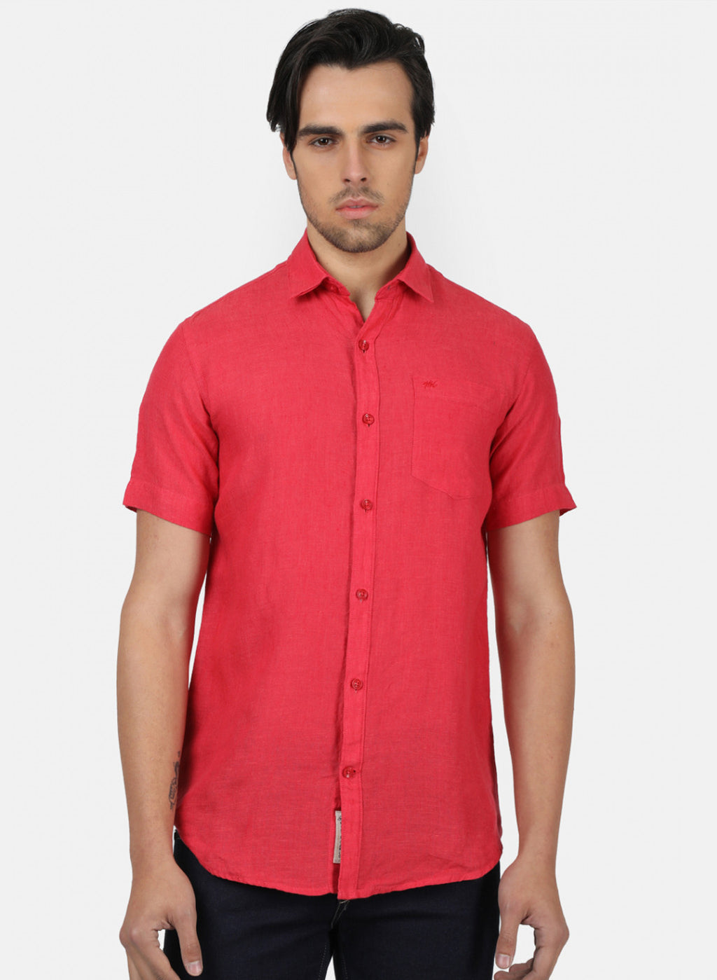 Men RedSolid Shirts